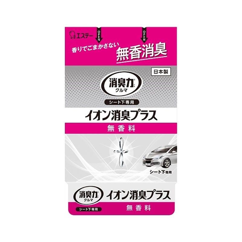 エステー クルマの消臭力 シート下専用 イオン消臭プラス 無香料 200G 1個(ご注文単位1個)【直送品】