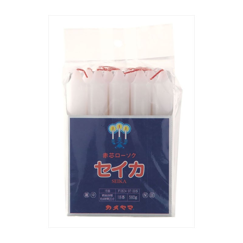 カメヤマ 赤芯 聖火15号 1個(ご注文単位1個)【直送品】