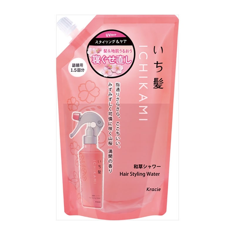 クラシエホームプロダクツ販売 いち髪 髪&地肌うるおう寝ぐせ直し和草シャワー 詰替用 375ML 1個(ご注文単位1個)【直送品】