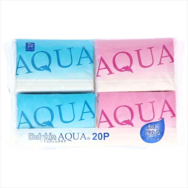 ダイレイ ドルフィンアクア ポケットティッシュ 20個入り 1個(ご注文単位1個)【直送品】