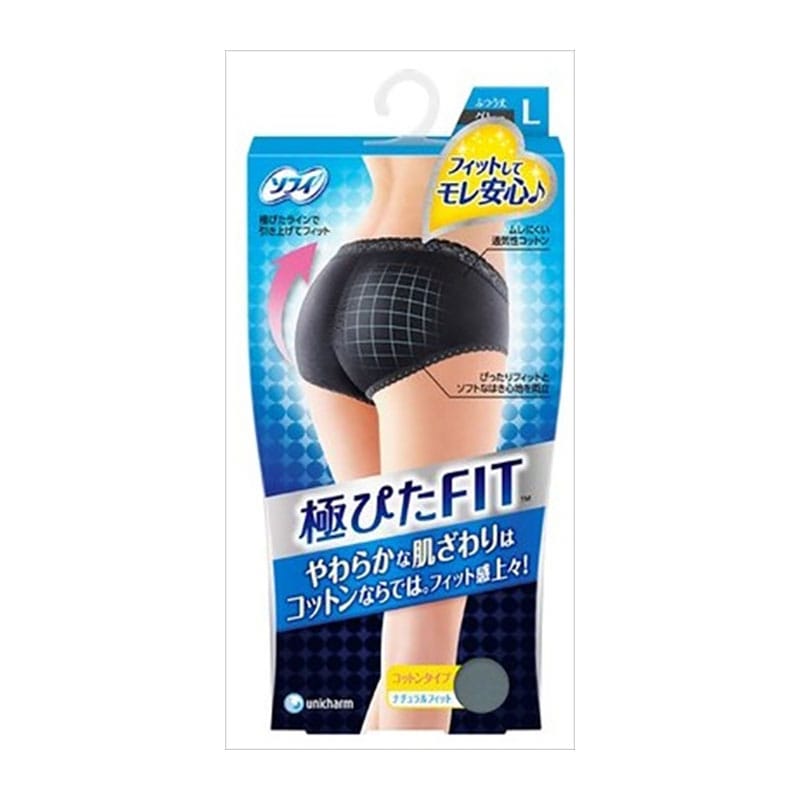 ユニ・チャーム ソフィ 極ぴたFIT ナチュラルフィット L ブルーグレー 1個(ご注文単位1個)【直送品】