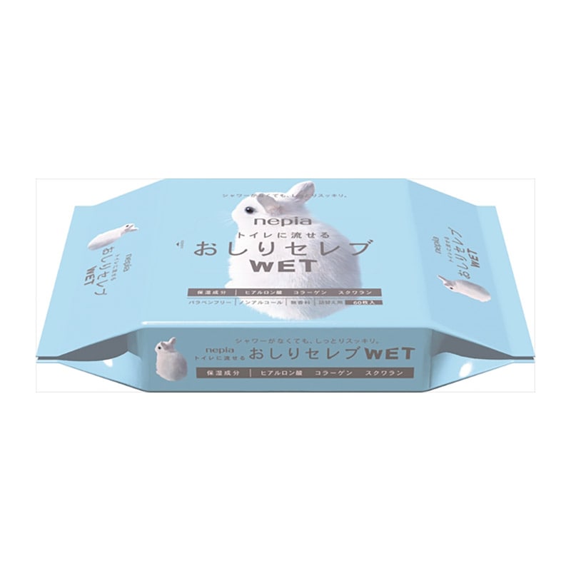 王子ネピア おしりセレブ ウェットティッシュ 詰替え 60枚入 1個(ご注文単位1個)【直送品】