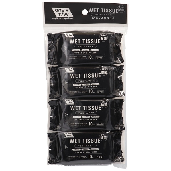 昭和紙工 JEL 99.9%除菌ミニミニウエットシート 10枚4個入 1パック (ご注文単位1パック)【直送品】