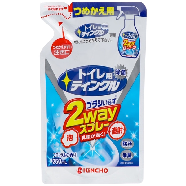 大日本除虫菊 トイレ用ティンクル 直射・泡スプレー 替え 250ML 1個(ご注文単位1個)【直送品】