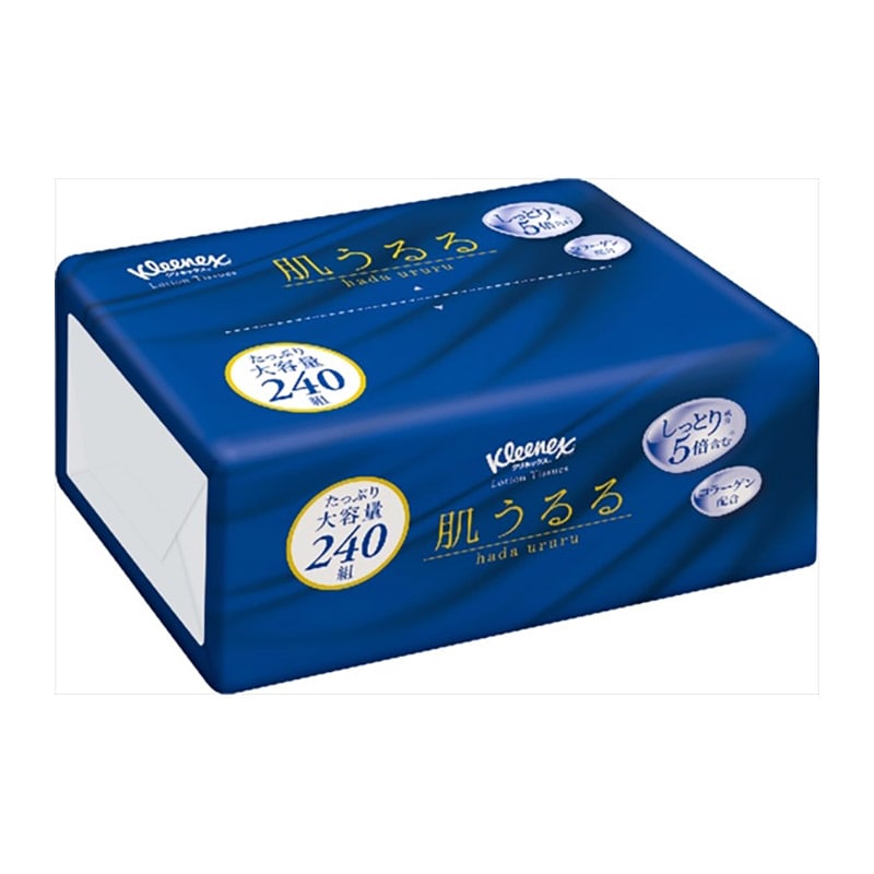日本製紙クレシア クリネックスティシューローション 肌うるる ソフトパック 240組 1個 (ご注文単位1個)【直送品】
