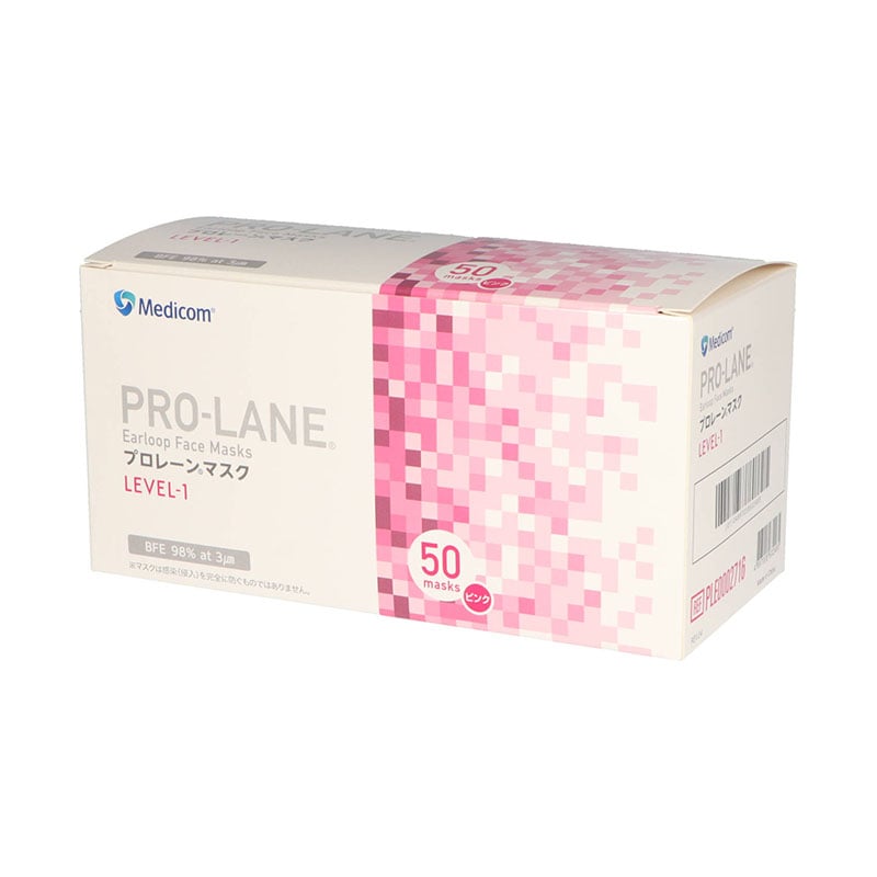 ARメディコムインクアジア プロレーンマスクピンク 50枚/個（ご注文単位1個）【直送品】