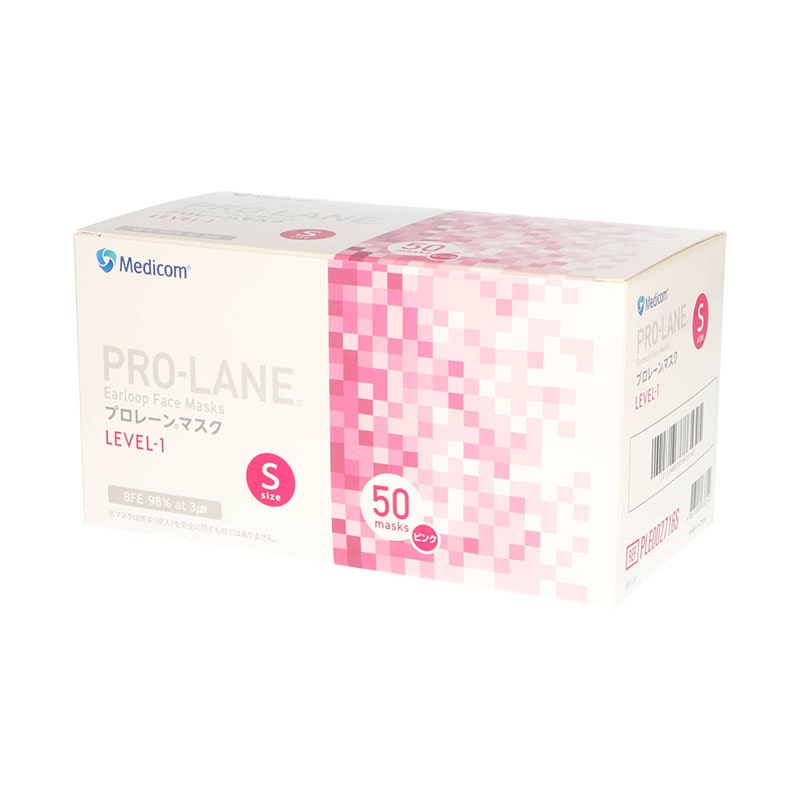 ARメディコムインクアジア プロレーンマスクピンクS 50枚/個（ご注文単位1個）【直送品】