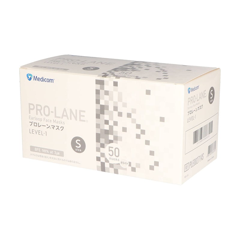 ARメディコムインクアジア プロレーンマスクホワイトS 50枚/個（ご注文単位1個）【直送品】