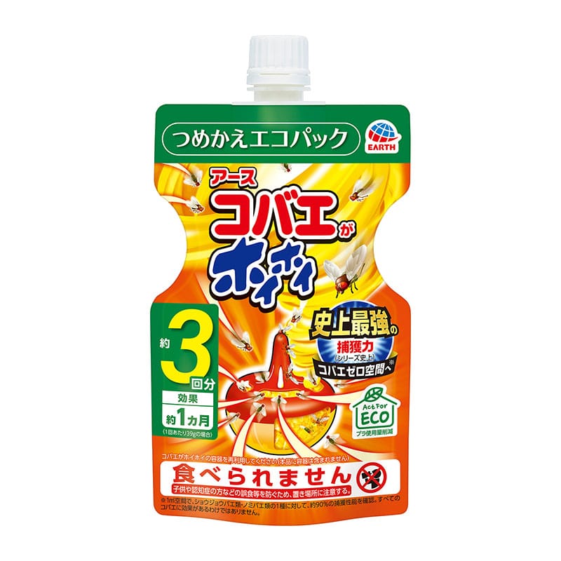 アース製薬 コバエがホイホイ エコパック つめかえ 117g 1個(ご注文単位1個)【直送品】