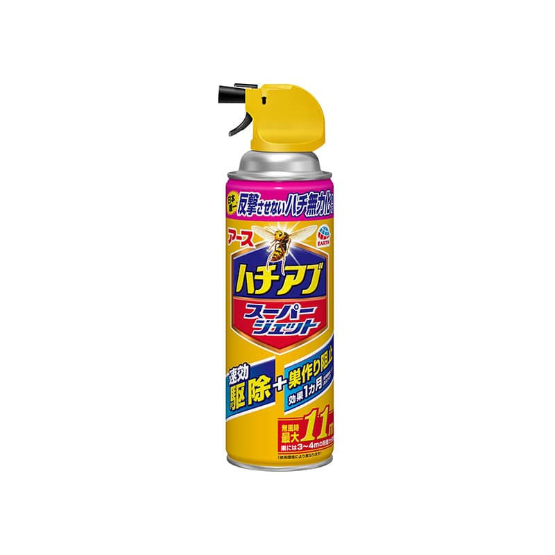 アース製薬 ハチの巣を作らせない ハチアブスーパージェット 455ml 1個（ご注文単位1個）【直送品】