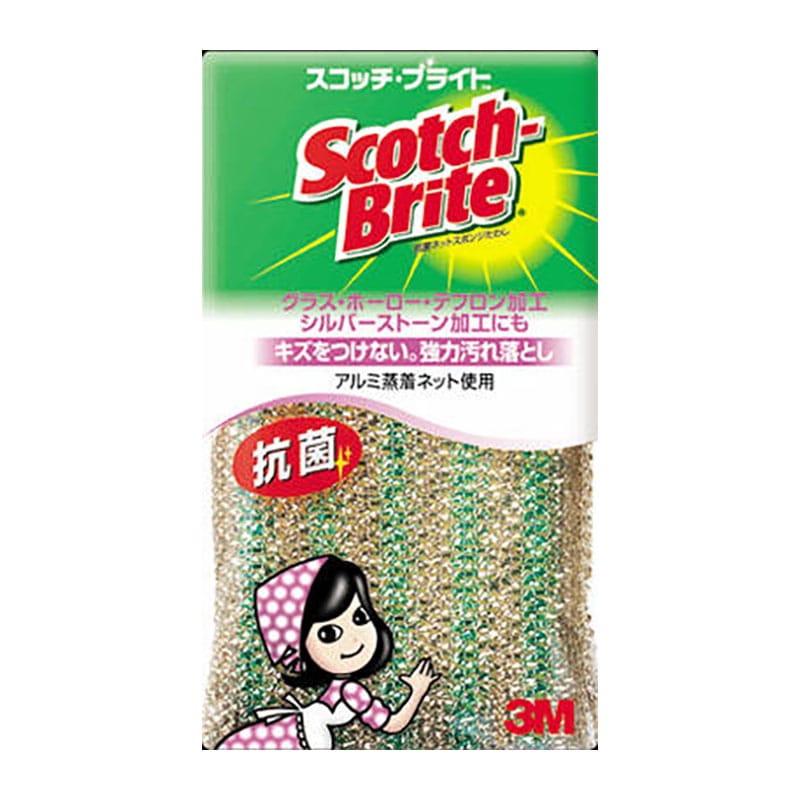 スリーエムジャパン スコッチブライト NT-02K 抗菌アルミネットスポンジたわし 1個（ご注文単位1個）【直送品】
