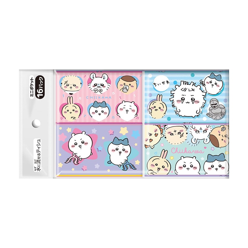ダイレイ ちいかわ ミニポケットティシュ 16個/袋（ご注文単位1袋）【直送品】