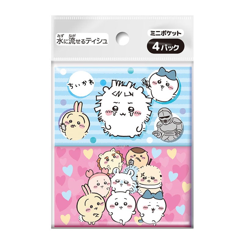 ダイレイ ちいかわ ミニポケットティシュ 4個/袋（ご注文単位1袋）【直送品】