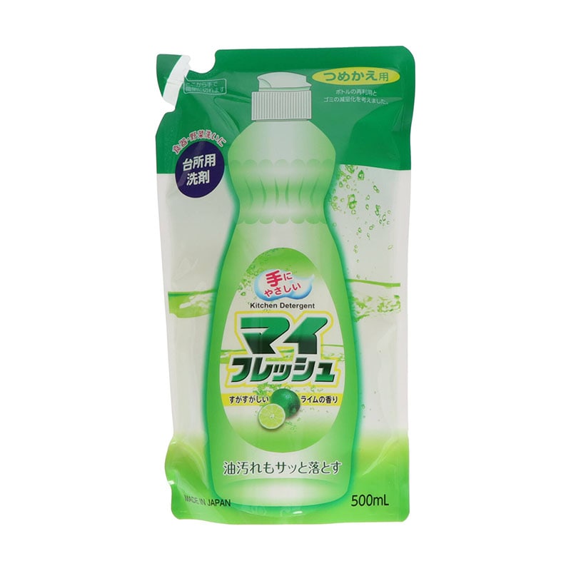ロケット石鹸 マイフレッシュ ライムの香り 詰め替え 500ml 1個（ご注文単位1個）【直送品】
