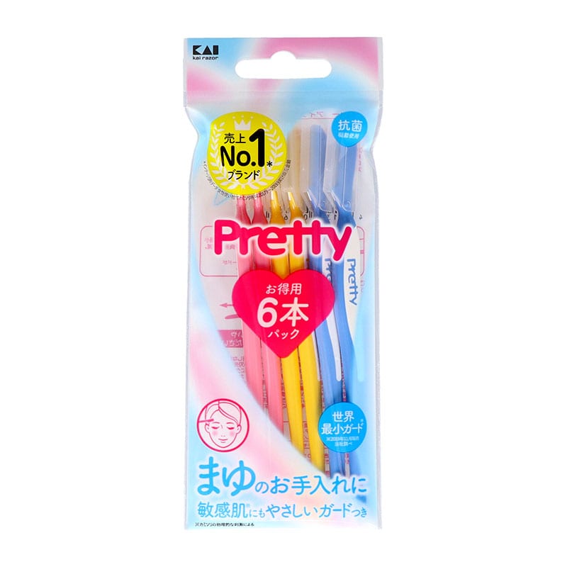 貝印 プリティー アイブロー敏感肌用 6本 GA0085FmlV-6P 1個（ご注文単位1個）【直送品】