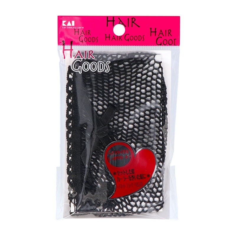 貝印 H/G ヘアネット ブラック(リボンツキ) 1個（ご注文単位1個）【直送品】