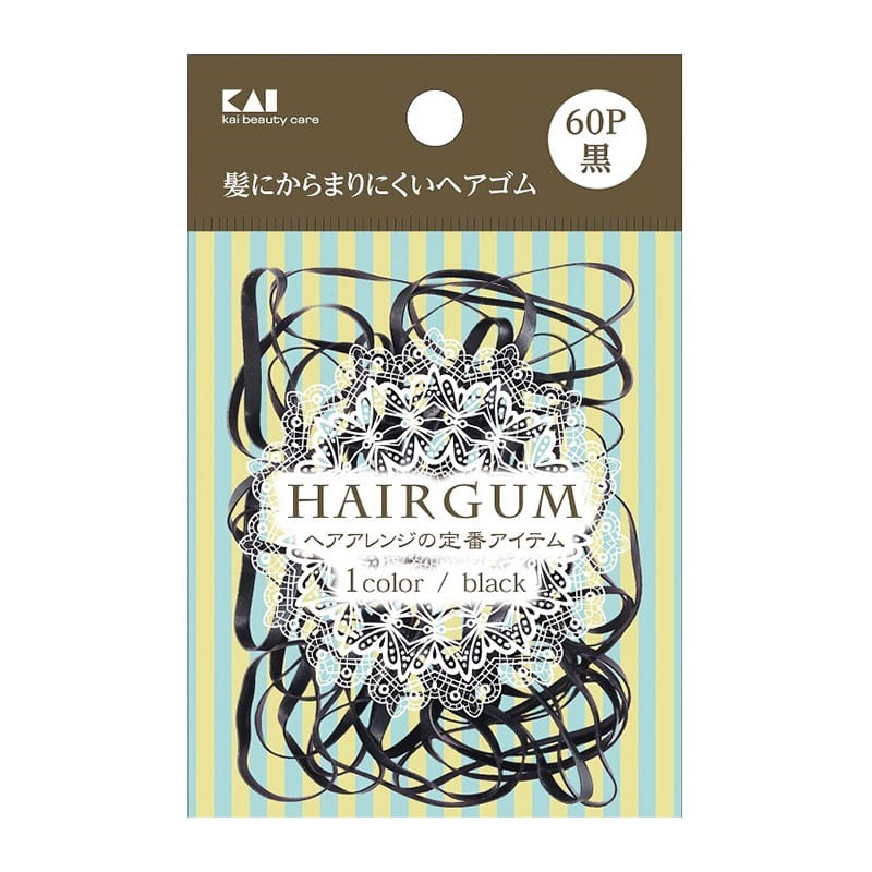 貝印 KQ0017 ゴムリング 黒 60本/個（ご注文単位1個）【直送品】