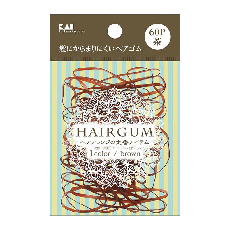貝印 KQ0018 ゴムリング 茶 60本/個（ご注文単位1個）【直送品】