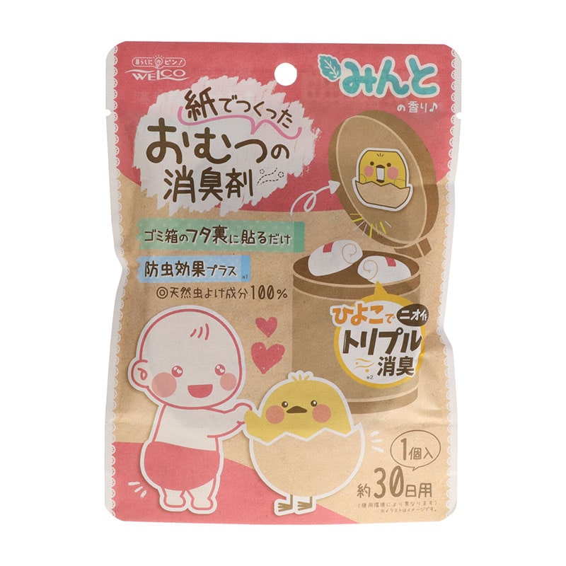 ウエ・ルコ 紙でつくったおむつの消臭剤 みんとの香り 1個（ご注文単位1個）【直送品】