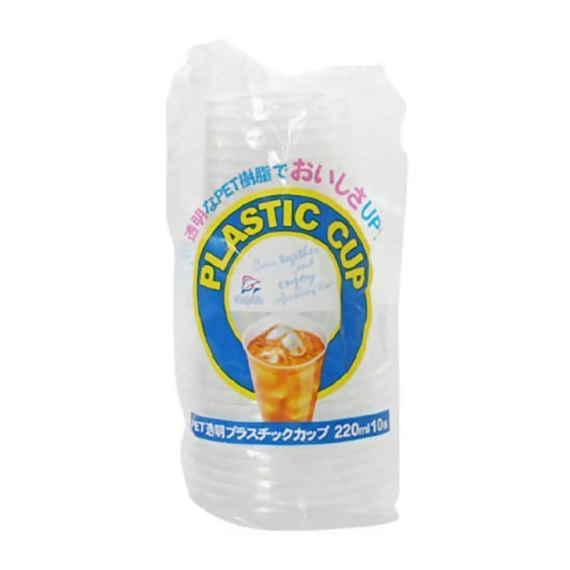 日本デキシー プラスチックカップ 220ml 10個 1個（ご注文単位1個）【直送品】