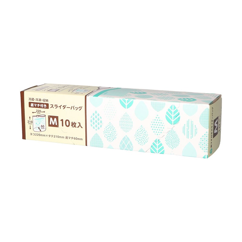 ジャパックス 底マチ付スライダーバッグ M SLG02 10枚/個(ご注文単位1個)【直送品】