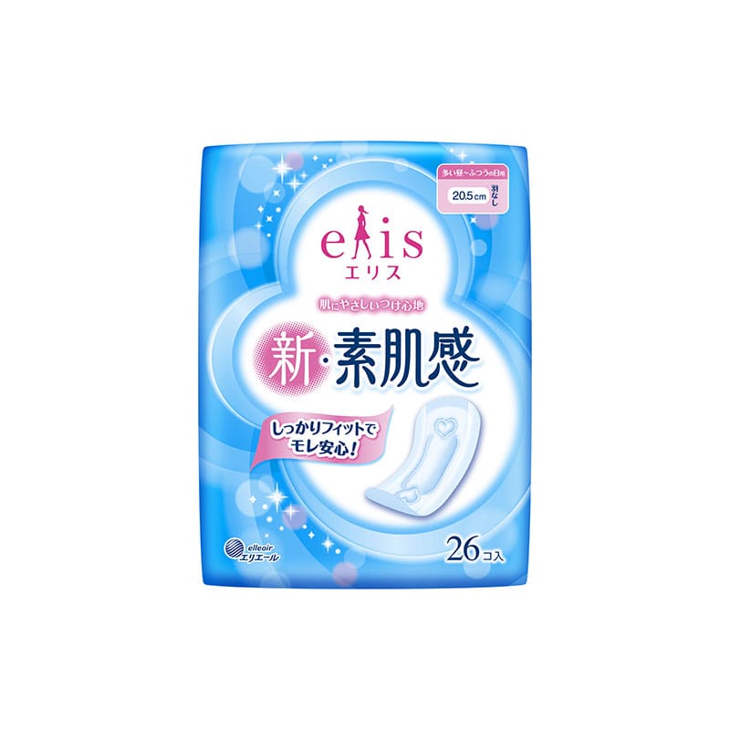 大王製紙 エリス 新・素肌感 (多い昼~ふつうの日用) 羽なし 26枚/個（ご注文単位1個）【直送品】
