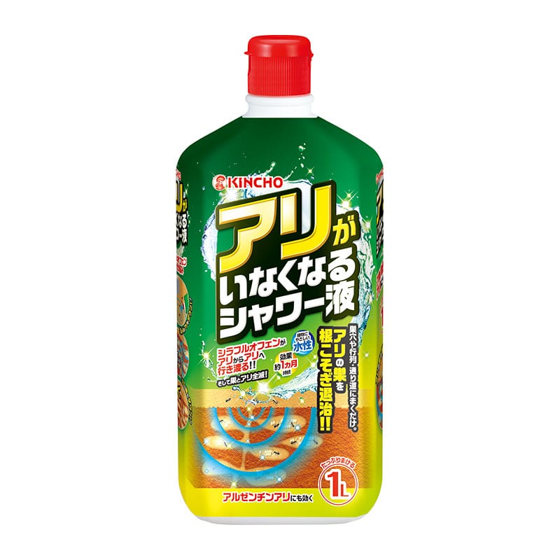 大日本除虫菊 KINCHO アリがいなくなるシャワー液 アリの巣退治 1000ml 1ヶ月効果持続 1個（ご注文単位1個）【直送品】