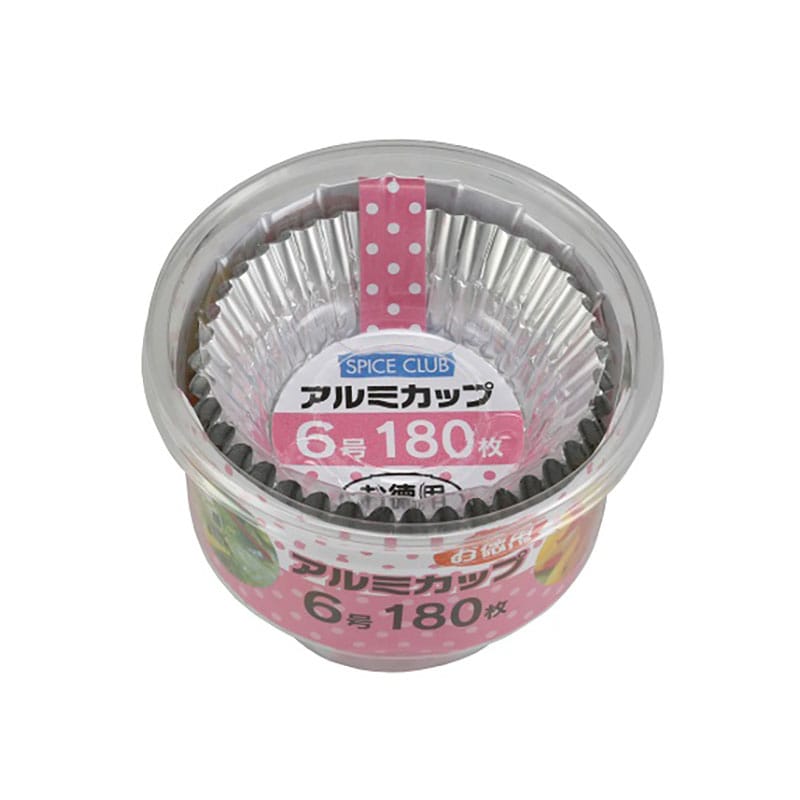 大和物産 SCお徳用アルミカップ6号 180枚/個（ご注文単位1個）【直送品】