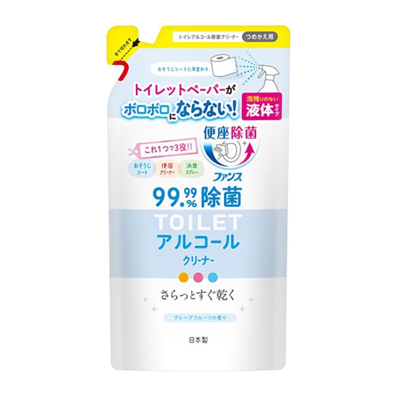 第一石鹸西日本 ファンストイレ用アルコール除菌クリーナー 詰替用350ml 1個（ご注文単位1個）【直送品】