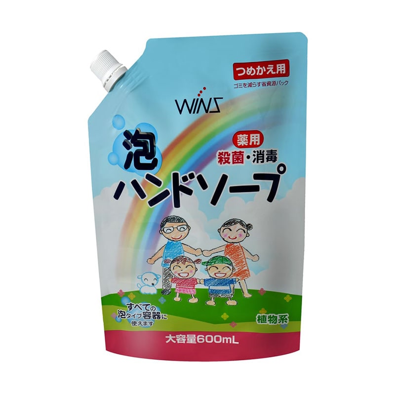 日本合成洗剤 ウインズ 薬用泡ハンドソープ 大容量詰替 600ml 1個（ご注文単位1個）【直送品】