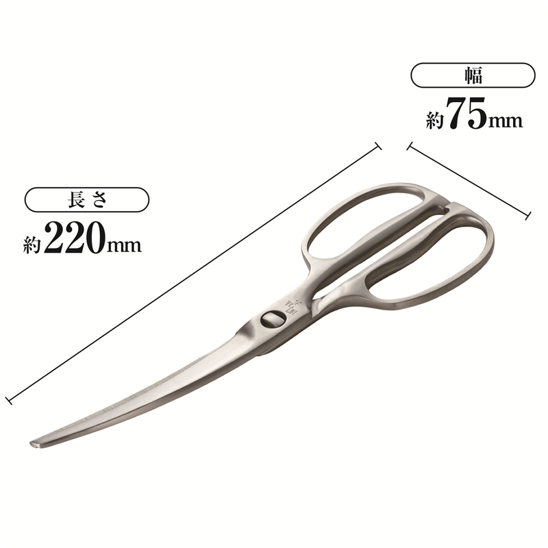 貝印 DH3346 関孫六 鍛造オールステンレスカーブキッチンハサミ 1個(ご注文単位5個)【直送品】