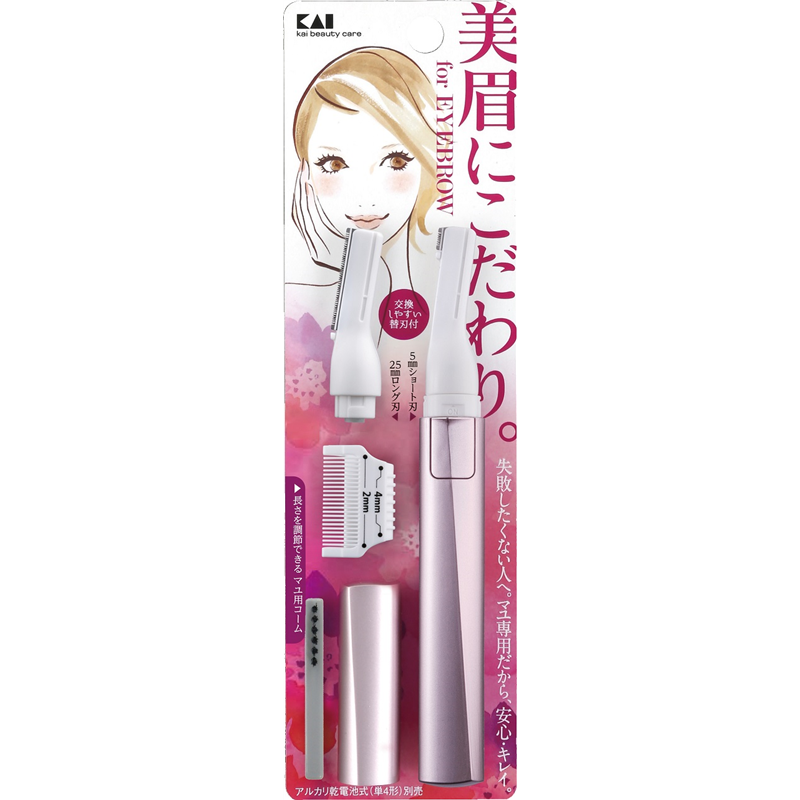 貝印 KQ1802 KQ クシ付きマユトリマー(女性用) 1個（ご注文単位12個）【直送品】
