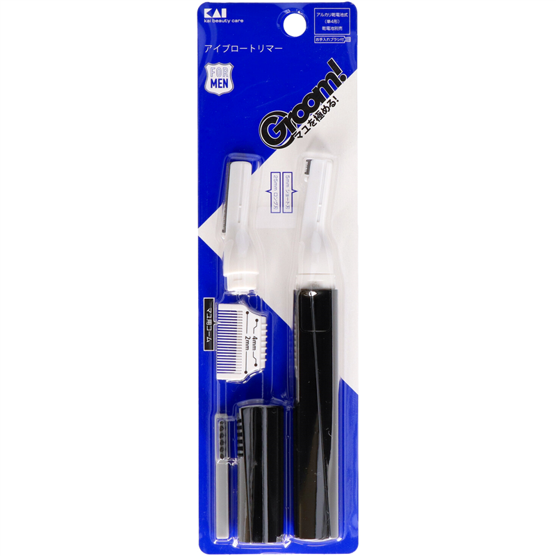 貝印 HC3000 Groom! クシ付きマユトリマー 1個（ご注文単位12個）【直送品】