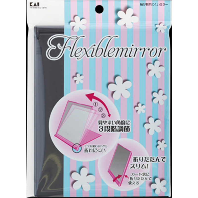 貝印 KQ3040 軸が割れにくいミラーL ブラック 1個（ご注文単位12個）【直送品】