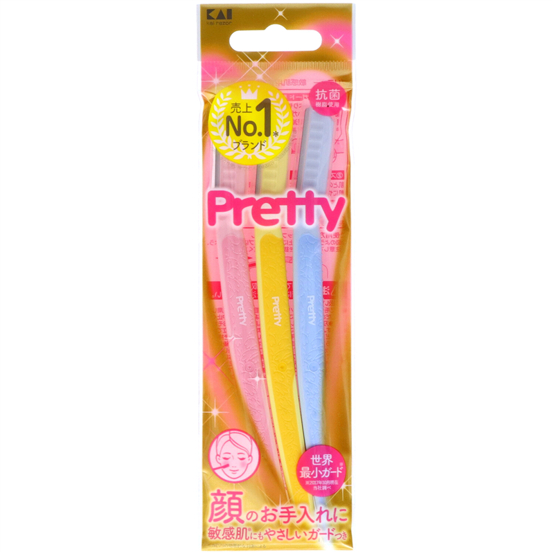 貝印 GA0053X3 プリティー 敏感肌用 フェイスL 3P 1袋（ご注文単位10袋）【直送品】