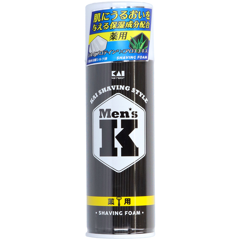 貝印 GA0045 MENSシルクプロテイン配合 薬用シェービングフォーム 1個（ご注文単位6個）【直送品】