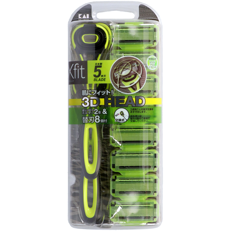 貝印 GA0070 Xfit (クロスフィット)  敏感肌用 バリューパック 8個/袋（ご注文単位10袋）【直送品】