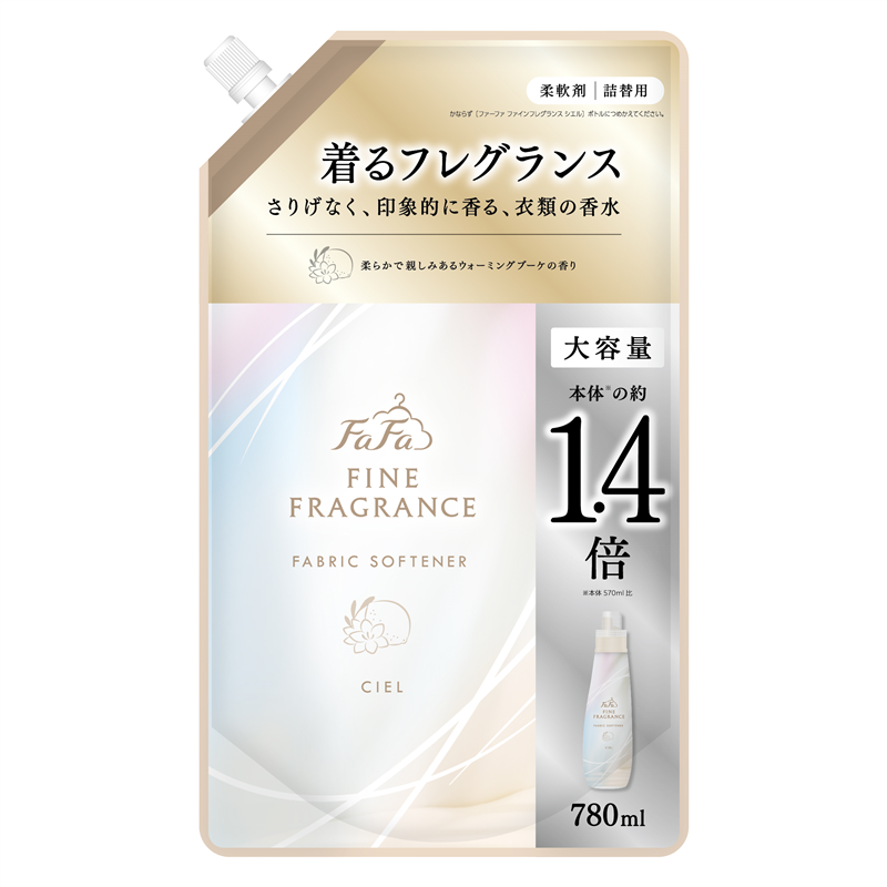ＮＳファーファ・ジャパン ファーファ ファインフレグランス シエル 詰め替え 780mL 1パック（ご注文単位1パック）【直送品】