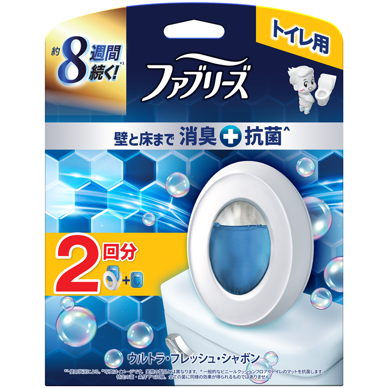 Ｐ＆Ｇジャパン合同会社 ファブリーズ トイレ用消臭剤プレミアムシリーズ+抗菌ウルトラフレッシュシャボン本体+つめかえ1個パック 1パック（ご注文単位1パック）【直送品】