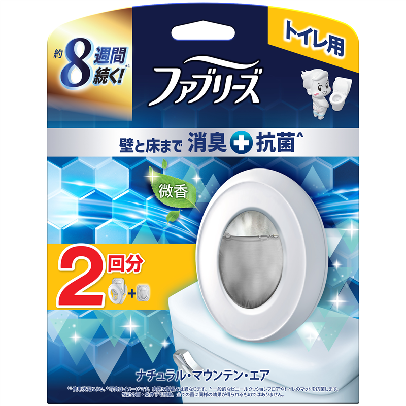 Ｐ＆Ｇジャパン合同会社 ファブリーズ トイレ用消臭剤プレミアムシリーズ+抗菌ナチュラルマウンテンエア本体+つめかえ1個パック 1パック（ご注文単位1パック）【直送品】