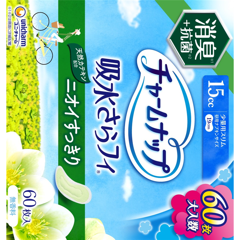 ユニ・チャーム チャームナップ吸水さらフィ少量用消臭60枚 60枚 1パック(ご注文単位1パック)【直送品】