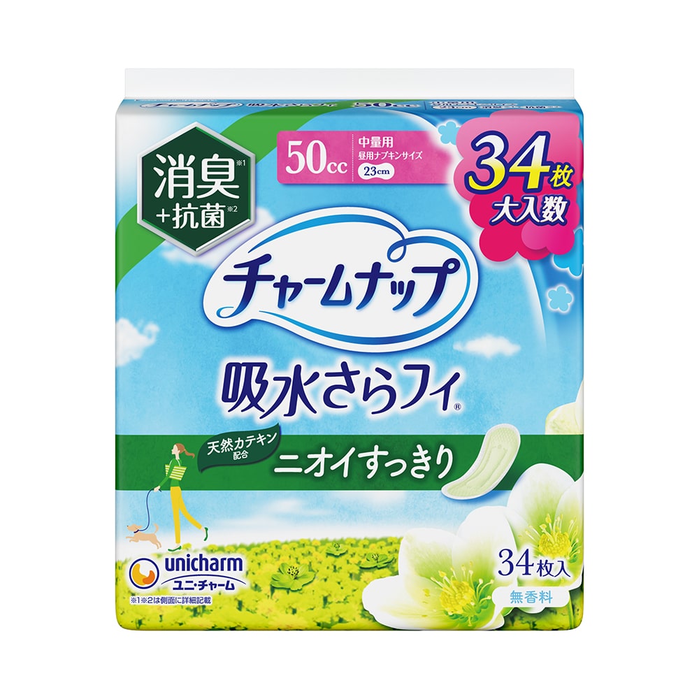 ユニ・チャーム チャームナップ中量用消臭タイプ34枚 34枚 1パック（ご注文単位1パック）【直送品】