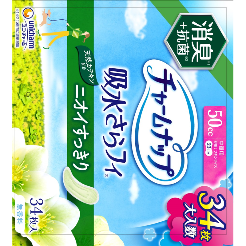 ユニ・チャーム チャームナップ中量用消臭タイプ34枚 34枚 1パック（ご注文単位1パック）【直送品】