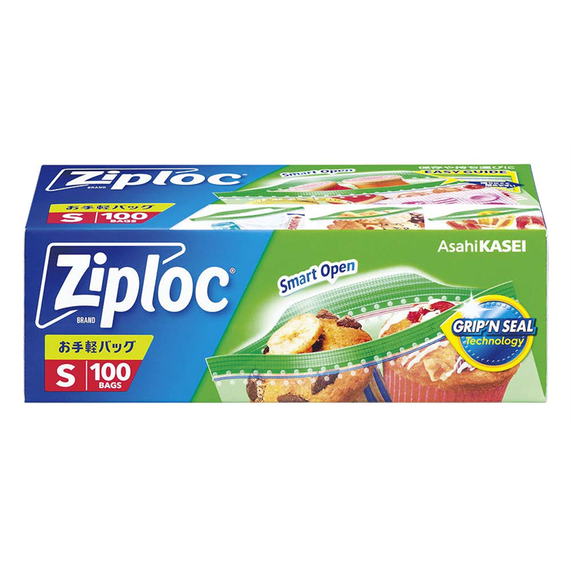 旭化成ホームプロダクツ ジップロック お手軽バッグ S 100枚 1パック（ご注文単位1パック）【直送品】