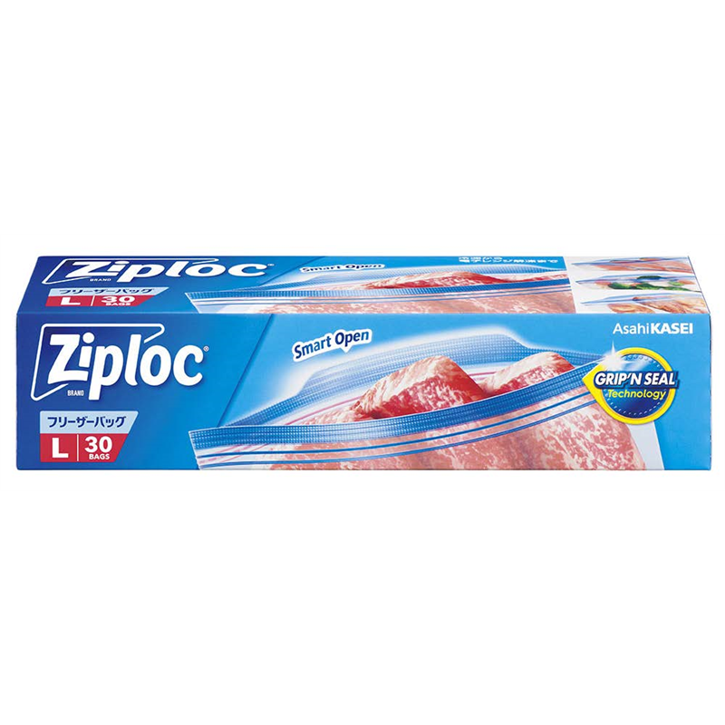 旭化成ホームプロダクツ ジップロック フリーザーバッグ L 30枚 1パック（ご注文単位1パック）【直送品】