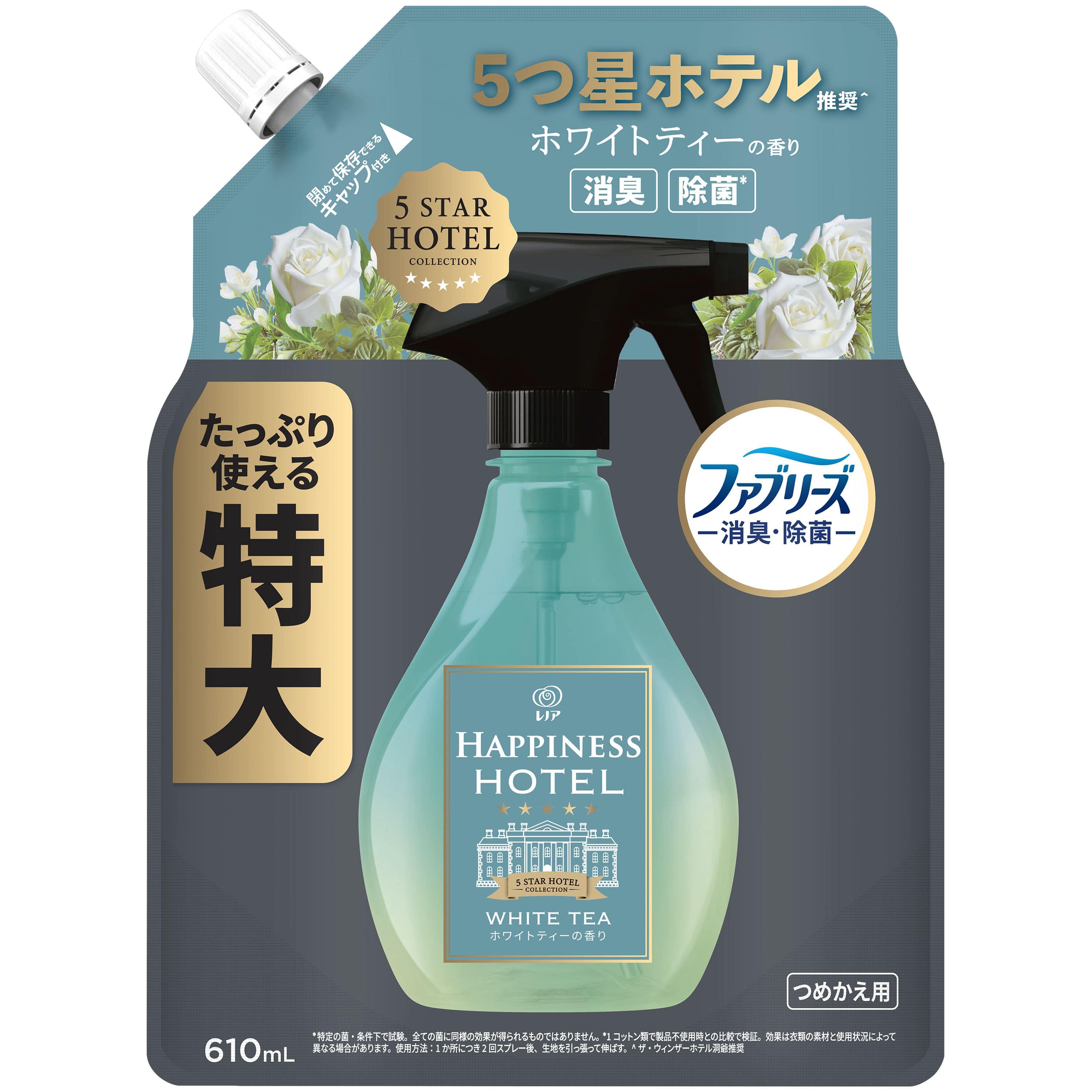 P&Gジャパン レノアハピネスミストホワイトティーの香りつめかえ特大サイズ 610mL/パック(ご注文単位1パック)【直送品】