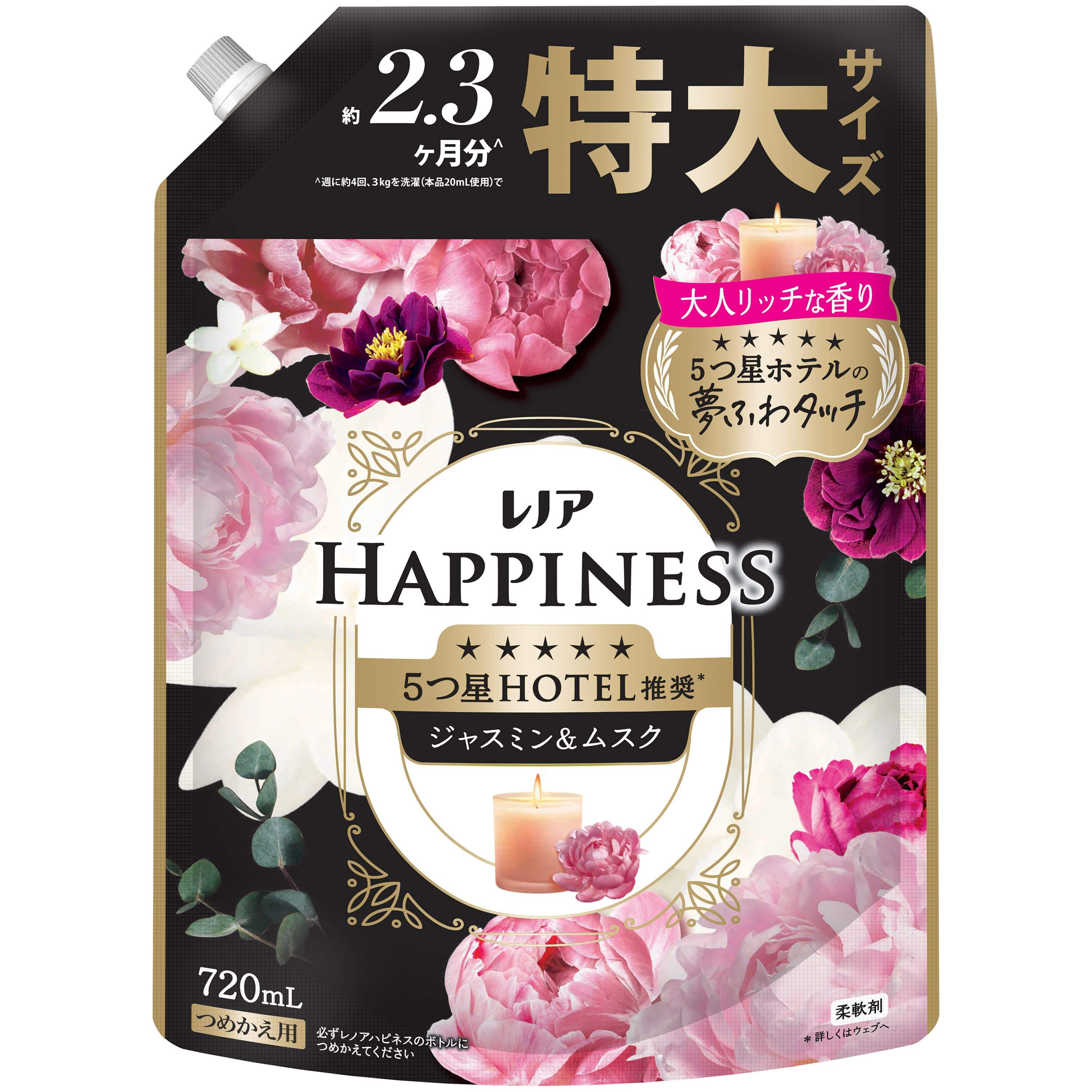 Ｐ＆Ｇジャパン レノアハピネス夢ふわタッチジャスミン&ムスクの香り詰替用特大サイズ 720mL/パック（ご注文単位1パック）【直送品】