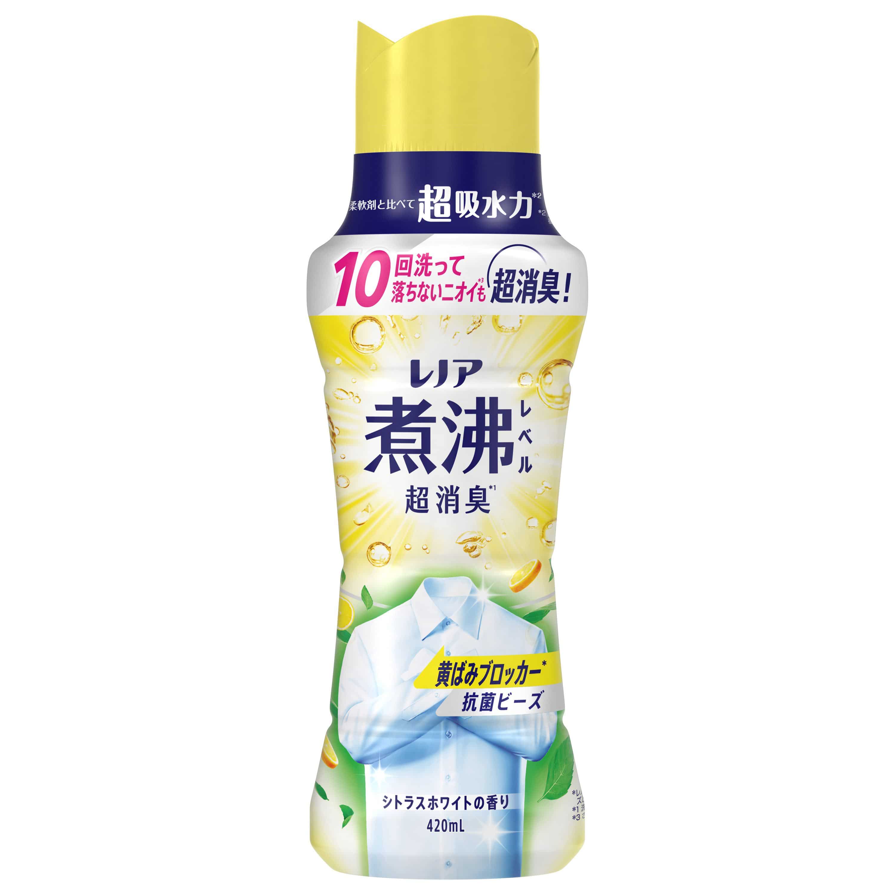 Ｐ＆Ｇジャパン レノア煮沸レベル消臭抗菌ビーズ黄ばみブロッカーシトラスホワイトの香り本体 420mL/パック（ご注文単位1パック）【直送品】