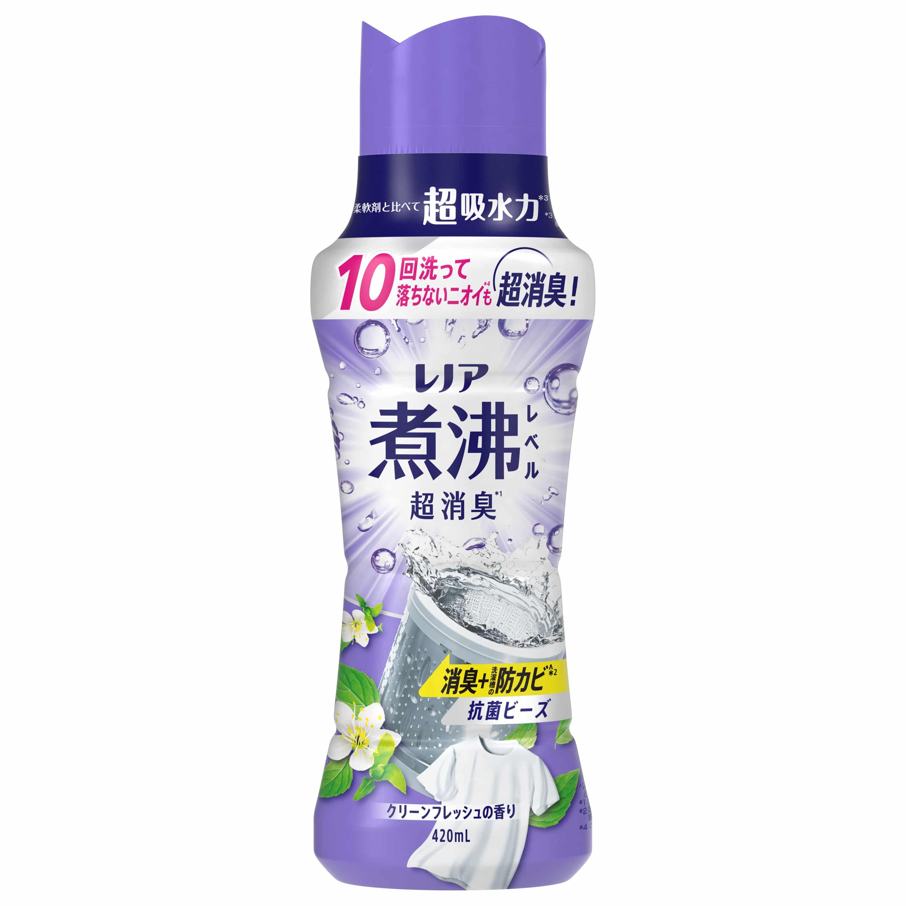 Ｐ＆Ｇジャパン レノア煮沸レベル消臭抗菌ビーズ洗濯槽の防カビクリーンフレッシュの香り本体 420mL/パック（ご注文単位1パック）【直送品】