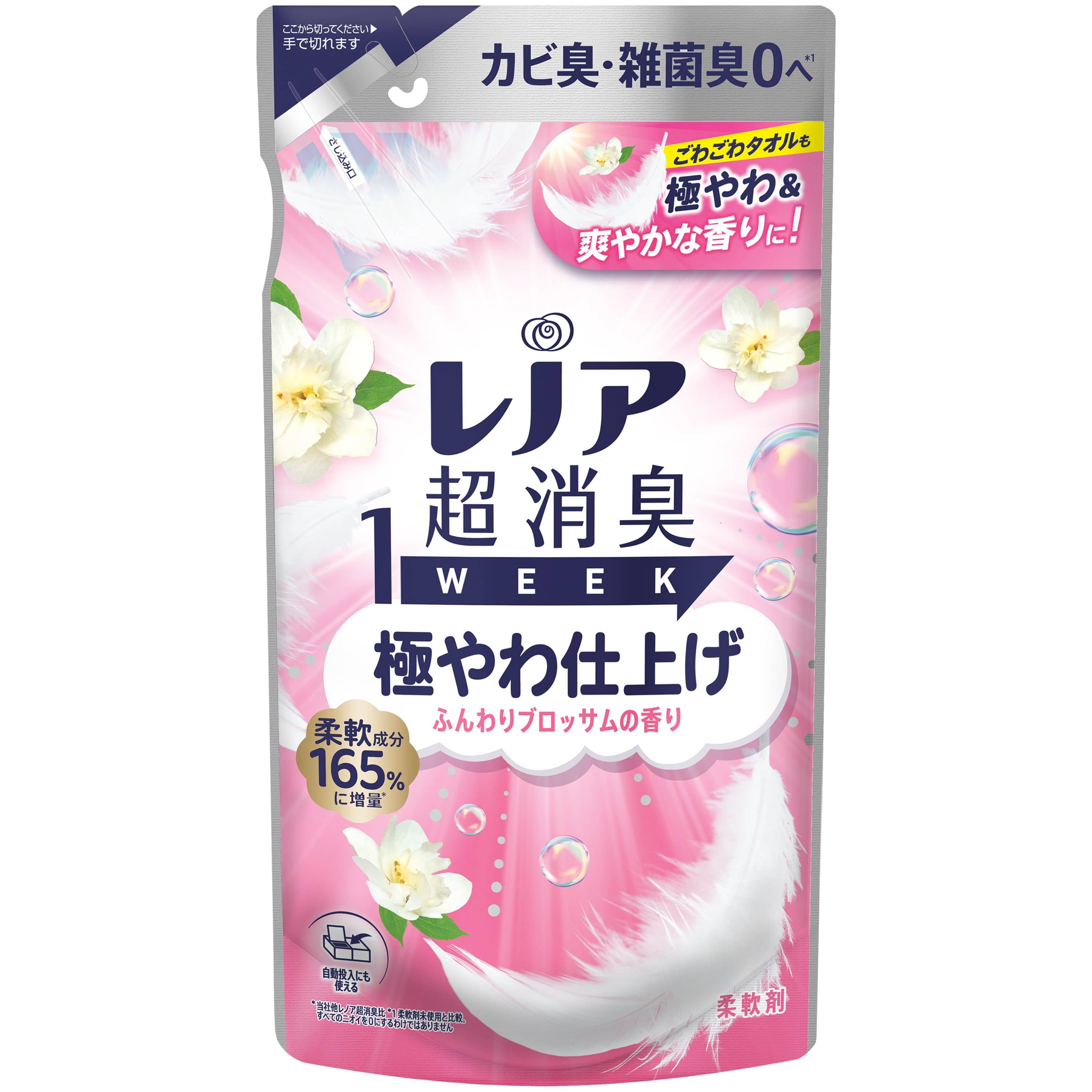 Ｐ＆Ｇジャパン レノア超消臭1WEEK極やわ仕上げふんわりブロッサムの香りつめかえ用 340mL/パック（ご注文単位1パック）【直送品】